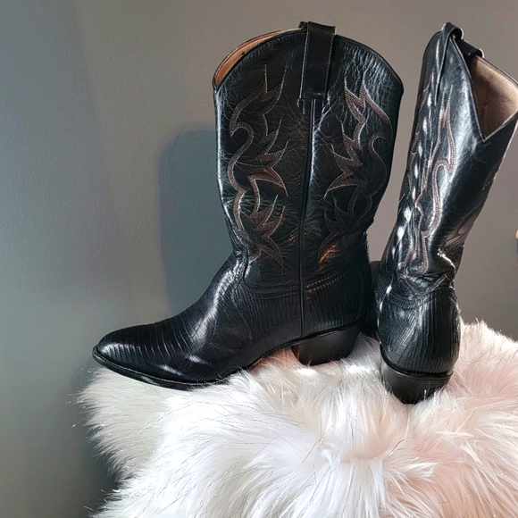 Genuine Lizard Cowboy Boots - Picture 9 of 12